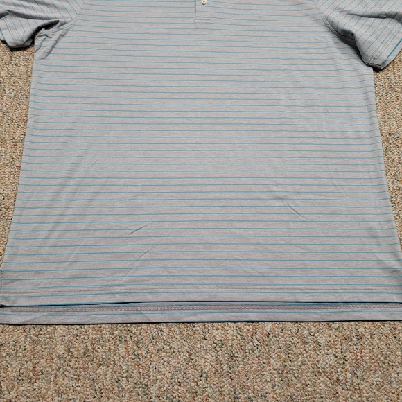 Johnnie O Polo Shirt Mens XL Striped Golf Performance Short Sleeve UPF Stretch - Picture 3 of 15